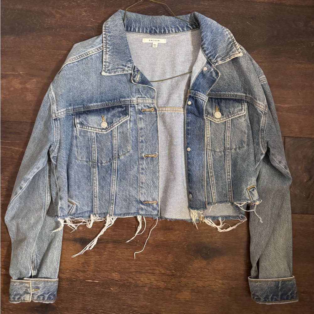 Pacsun denim cropped jacket